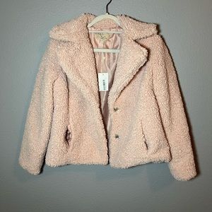 NWT Chelsea and Violet Pink Fluffy Jacket. Size S.